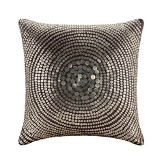 Silver Pop - Gray Art Silk Decorative Euro Sham