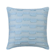 Sky Ocean - Light Blue Cotton Linen Decorative Euro Sham