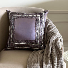 Purple Glamor - Purple Art Silk Decorative Euro Sham