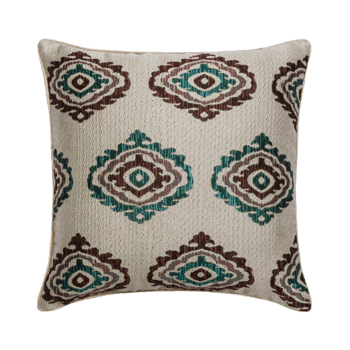 Narrative - Gray Jacquard Silk Throw Pillow Cover