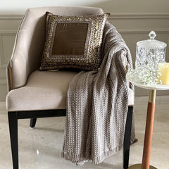 Ethnic Origins - Brown Art Silk Decorative Euro Sham