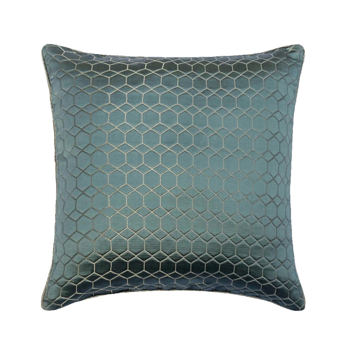 Geometric Sea Blue Throw Pillow Cover