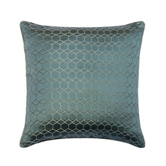 Geometric Sea Blue Throw Pillow Cover