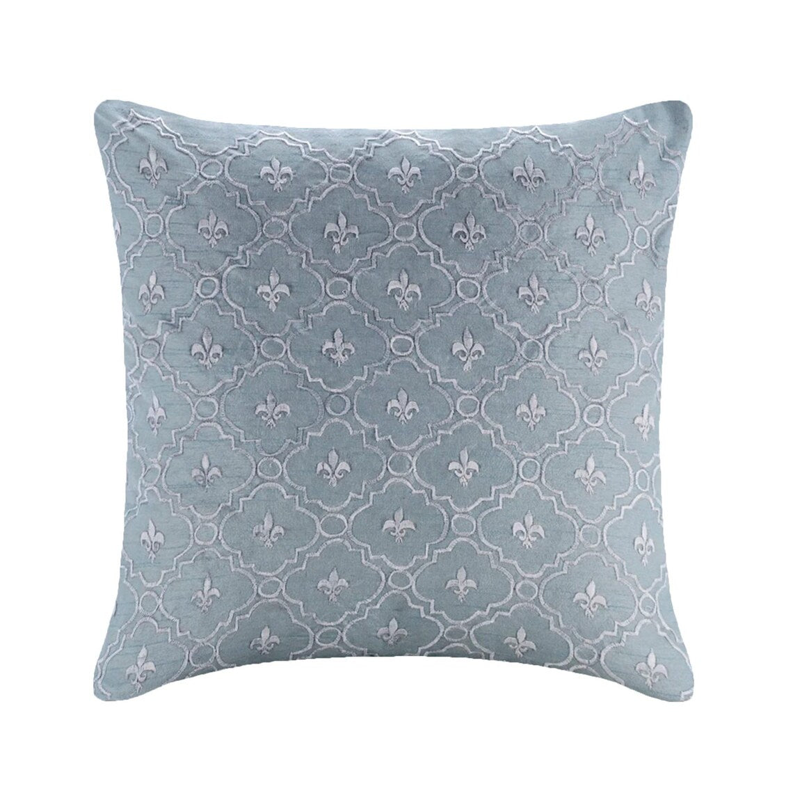 French Nautical - Light Blue Art Silk Throw Pillow Cover
