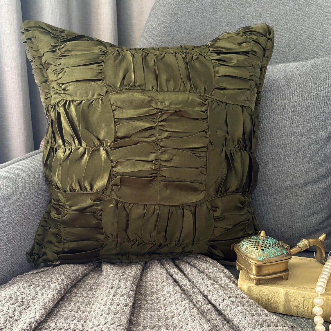 Dreamy Olive Pillow Cover