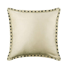 Ecru Crystal Palace - Ecru Velvet Decorative Euro Sham