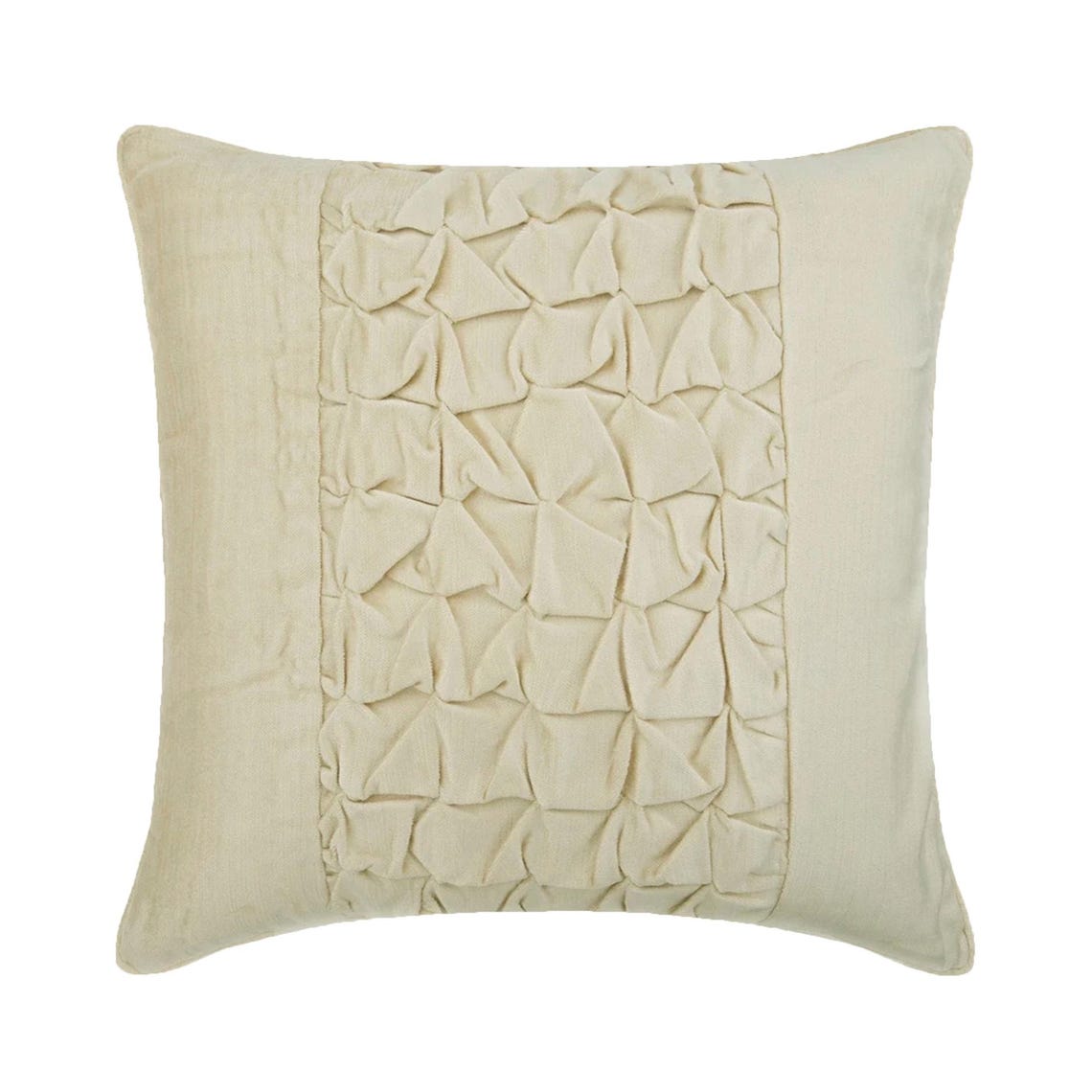 Knotted Ivory - Ivory Velvet Decorative Euro Sham