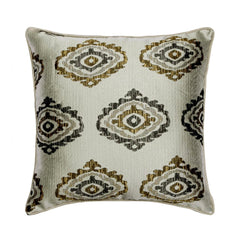 Chronicles - Gray Jacquard Silk Decorative Euro Sham