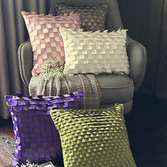 Silver Gray Lining - Silver Faux Suede Decorative Euro Sham
