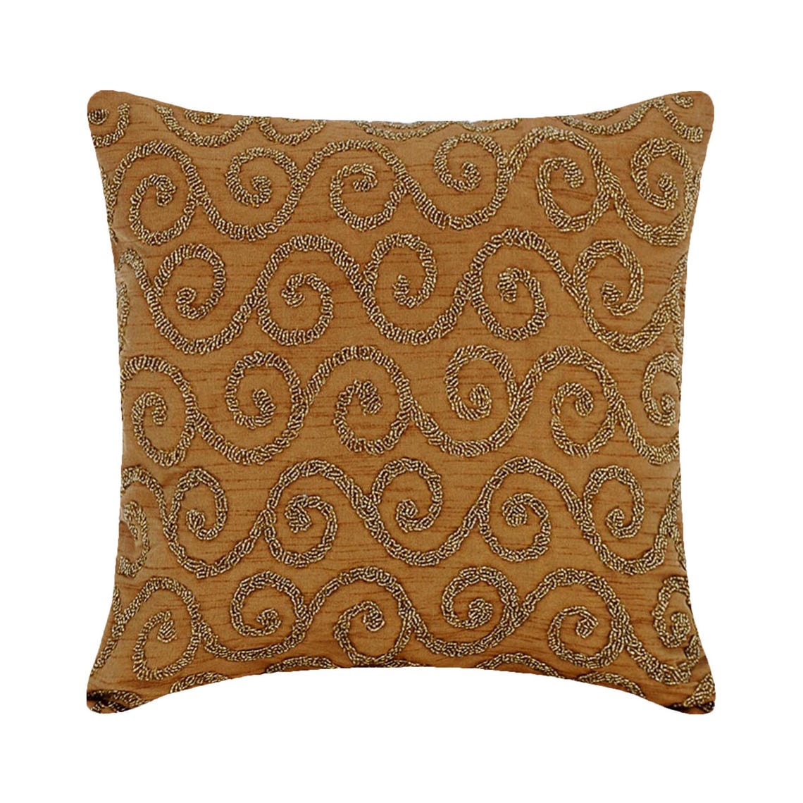 Gold Fest - Gold Art Silk Decorative Euro Sham