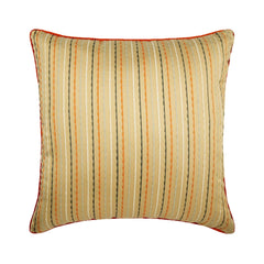 Orange Spiced Ginger - Orange Jacquard Silk Decorative Euro Sham