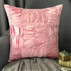 Dreamy Soft Pink - Soft Pink Satin Decorative Euro Sham