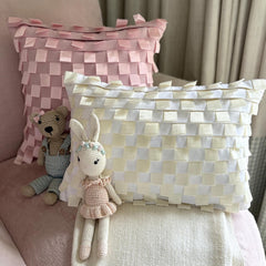 Soft Pink Dreams - Pink Faux Suede Decorative Euro Sham