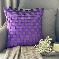 Purple Harmony - Purple Faux Suede Decorative Euro Sham