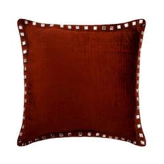 Rust Crystal Palace - Rust Velvet Throw Pillow Cover