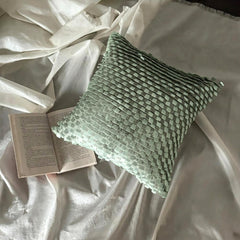 Silver Gray Lining - Silver Faux Suede Throw Pillow Cover