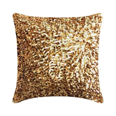 Golden Sparkle - Gold Art Silk Decorative Euro Sham