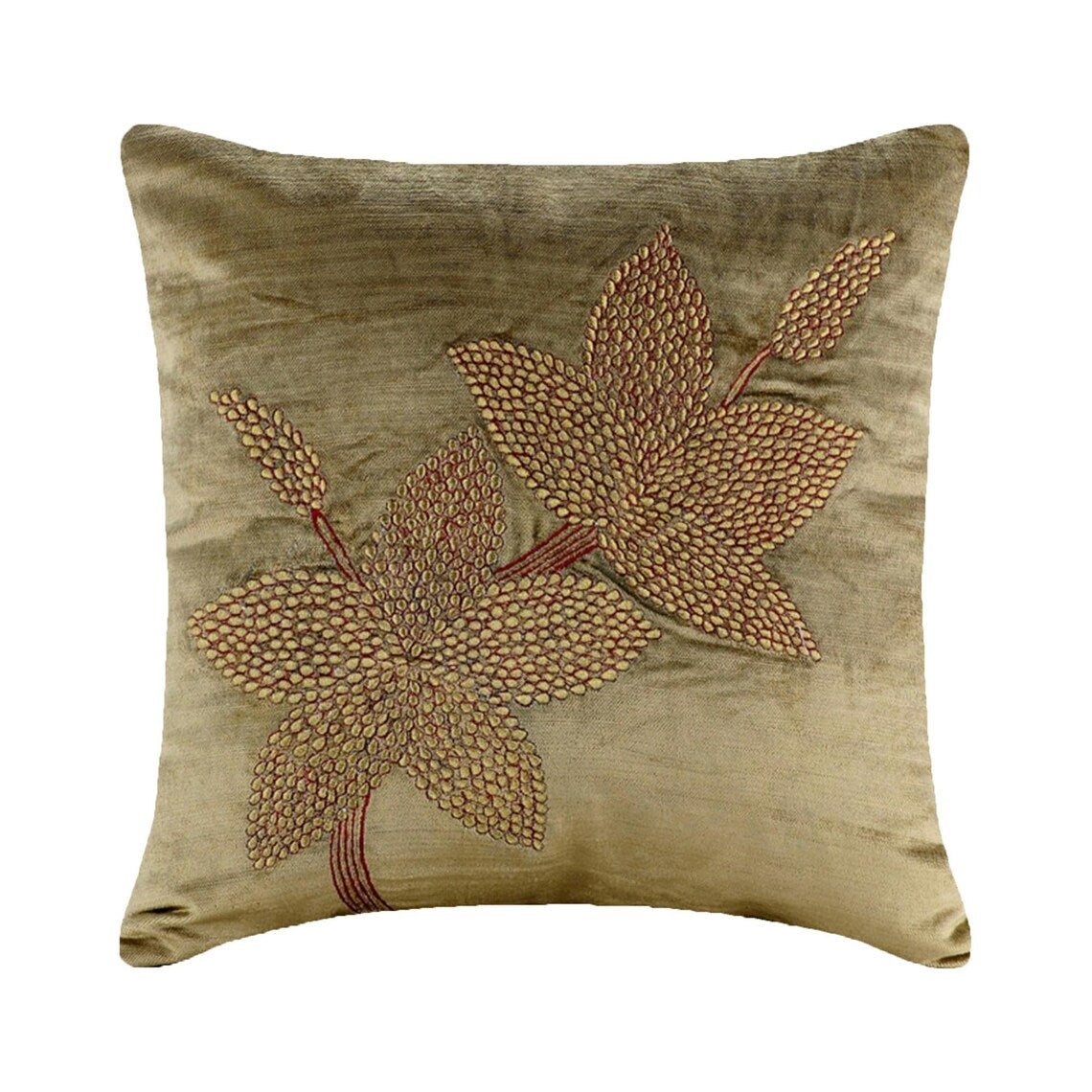 Enlightenment - Sage Green Velvet Throw Pillow Cover