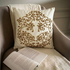 Gold Wedding - Ivory Silk Decorative Euro Sham