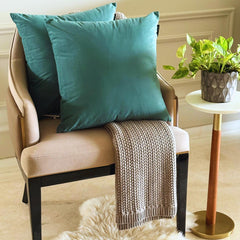 Teal Green Plain Velvet Throw Pillow Cover - Teal Green Velvet