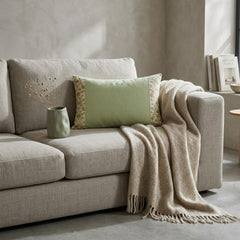 Sage Green Linen Lumbar Pillow Cover - Sage Meadow