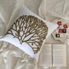 Gold Forest Coral Decorative Euro Sham