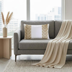 Beige Linen Lumbar Pillow Cover - Beige Keepsake