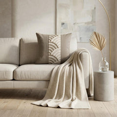 Taupe Linen Lumbar Pillow Cover - Taupe Grace
