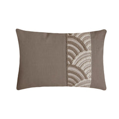 Taupe Linen Lumbar Pillow Cover - Taupe Grace