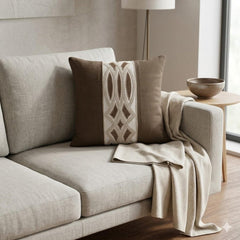 Brown Linen Lumbar Pillow Cover - Cocoa Grace
