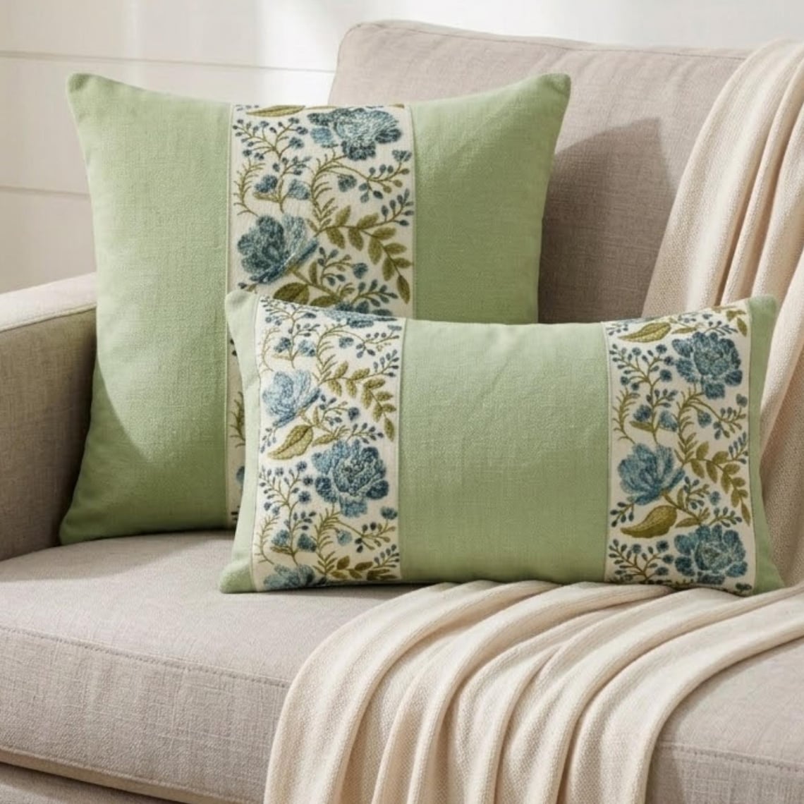 Sage Grace Lumbar Pillow Cover
