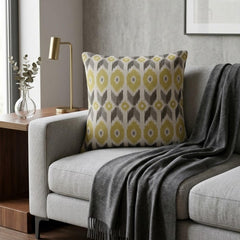 Chartreuse Linen Lumbar Pillow Cover - Terrava Lumbar