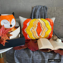 Sunbeam - Yellow & Orange Linen Decorative Lumbar  Pillow Cover