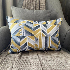 Assemblage - Chartreuse Green Cotton Canvas Lumbar Pillow Cover