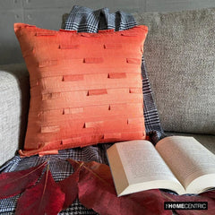 Orange Ocean - Orange Art Silk Decorative Euro Sham