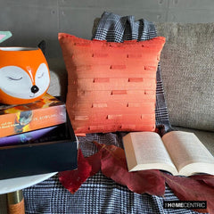 Orange Ocean - Orange Art Silk Decorative Euro Sham