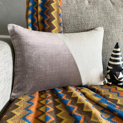 Velutinous Taupe Lumbar Pillow Cover