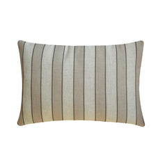 Beige Linen Lumbar Pillow Cover - Beige Terra Stripe Lumbar