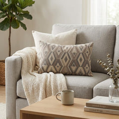 Brown Linen Lumbar Pillow Cover - Earthbound Lumbar