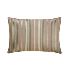 Pink Linen Lumbar Pillow Cover - Pink Haven Stripes Lumbar