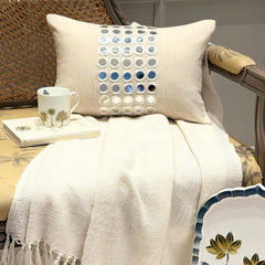 Aaina - Beige Linen Lumbar Pillow Cover