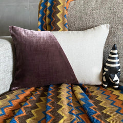 Velutinous Wine - Purple Velvet Lumbar Pillow Cover