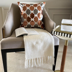 Brown Dwelling - Brown Faux Leather Throw Pillow Cover