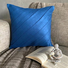 Contemporary Blue - Blue Faux Suede Decorative Euro Sham