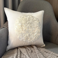 Vintageous - Ivory Suede Decorative Euro Sham