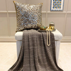 Shimmering Gold - Gold Silk Throw Pillow Cover