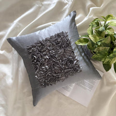 Love Vintage - Silver Art Silk Throw Pillow Cover