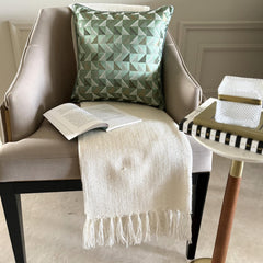Teal Moire Effects - Teal Blue Silk Decorative Euro Sham