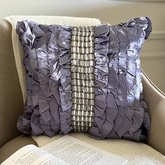 Diamonds N Dreams - Purple Satin Decorative Euro Sham