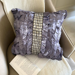 Diamonds N Dreams - Purple Satin Decorative Euro Sham